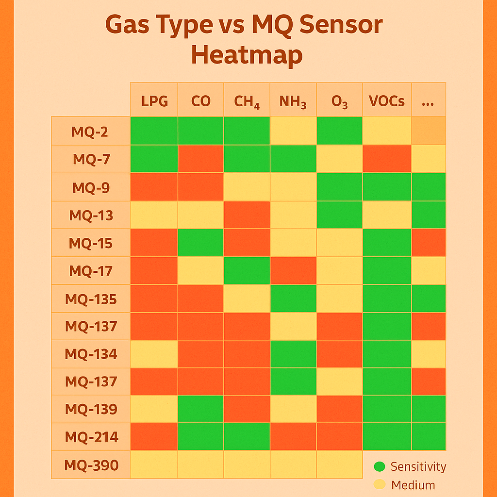 Mq Sensors - Chemical Heatmap