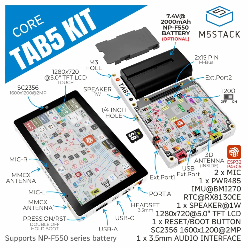 M5Stack Tab5 Specs