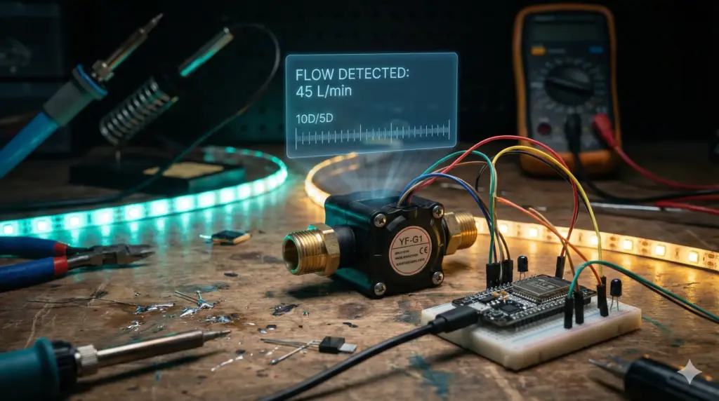 Pipeline Water Detection: ESP32 Smart Water Meter (DIY) 4 ESP32 YFG1 Water Meter