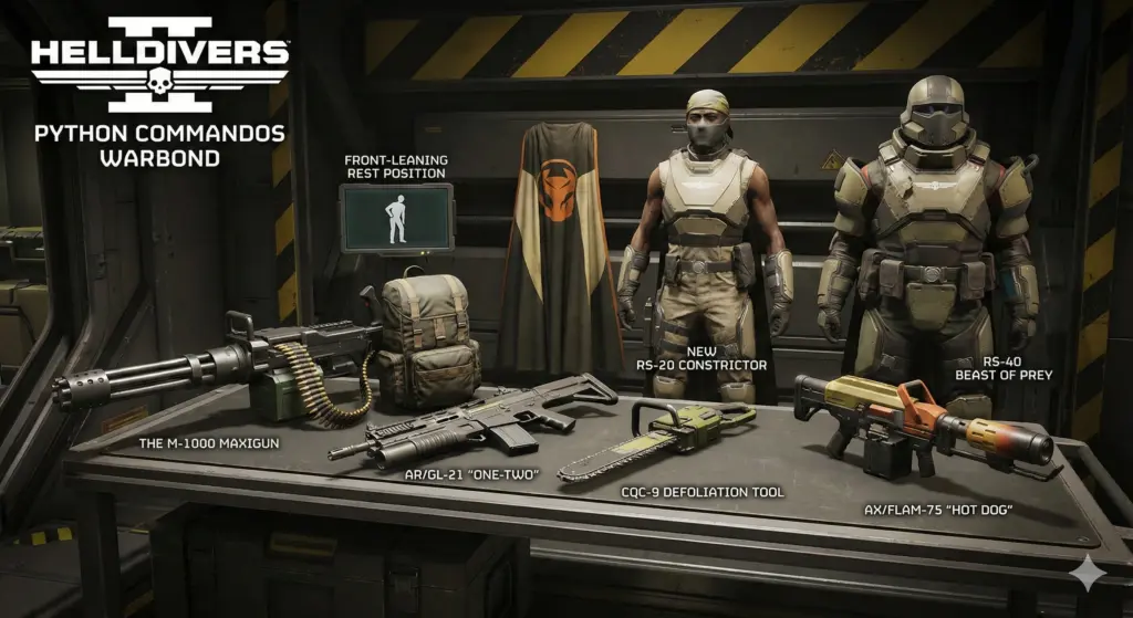 Helldivers 2 New Warbond Python Commandos – Weapons, Armor, & Meta Breakdown 1 Helldivers 2 python commandos guns